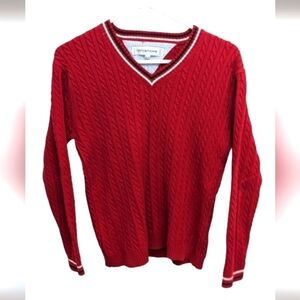 Simons Contemporaine women's red vintage cable knit sweater size M
